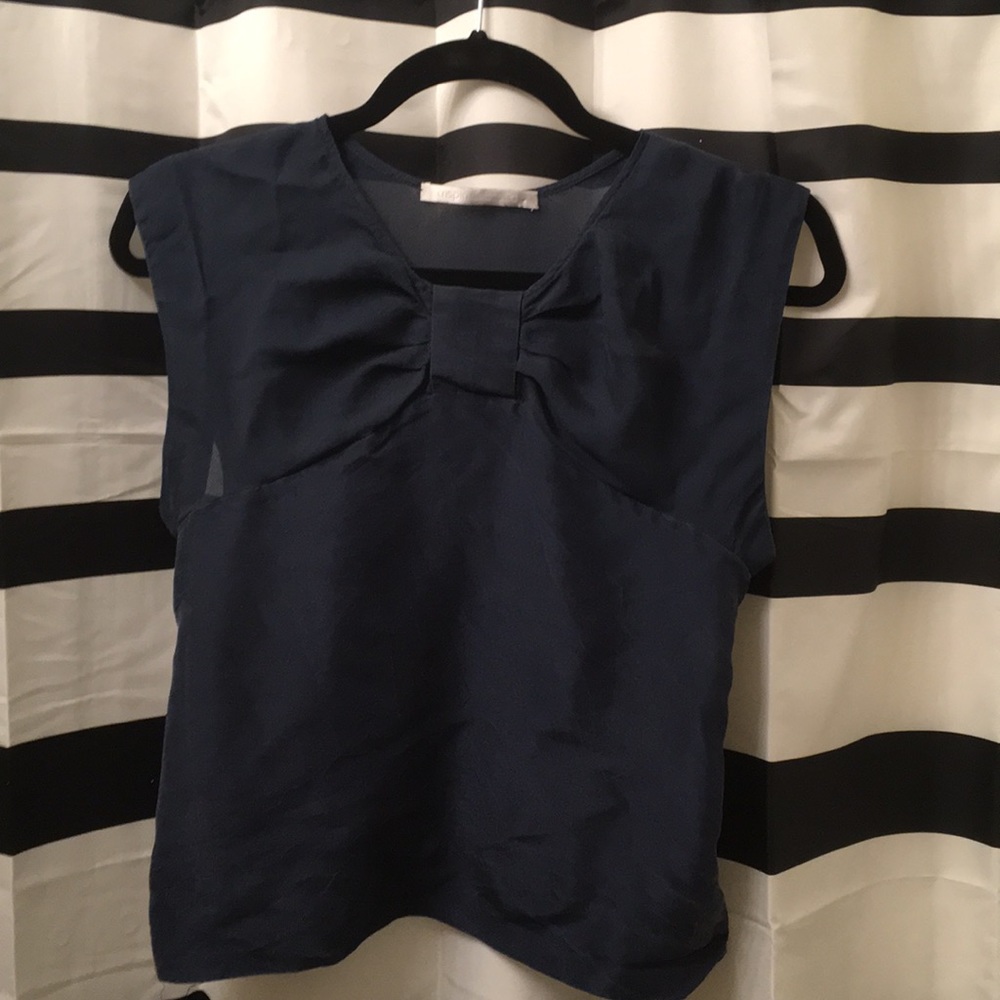 Crispin and Basilio silk bow blouse. Size XS